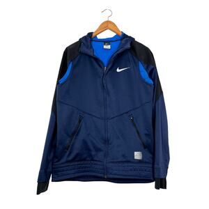 Nike Men Hiper Elite Hoodie‎ Jacket M Therma Fit Full Zip Winterized Vent Motion